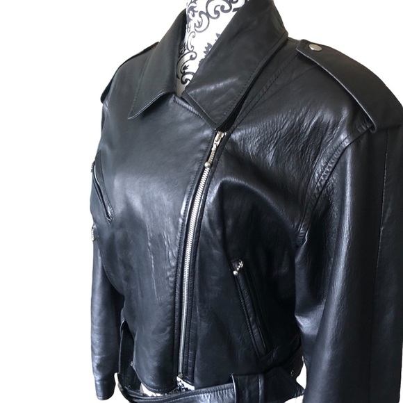 DANIER Leather Biker Jacket ( belt not included) - Picture 3 of 15